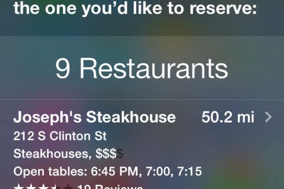 Image for article: Tip of the Day: Let Siri Help You Decide Where to Eat